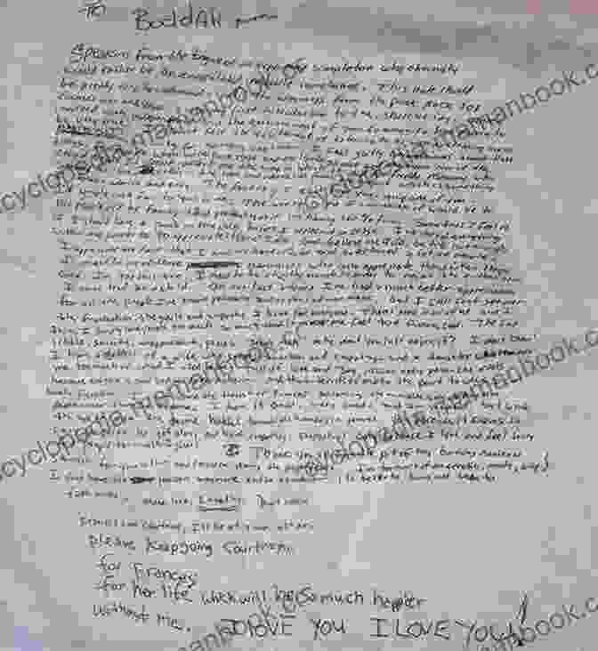 A Handwritten Suicide Note On A Piece Of Paper. The Orchid Thief: A True Story Of Beauty And Obsession (Ballantine Reader S Circle)