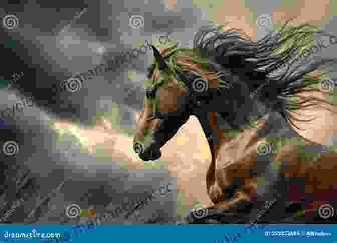 A Majestic Black Horse Running Through A Windswept Field, Symbolizing Freedom And Power. Dreaming Of Horses: Poems By May Jordan